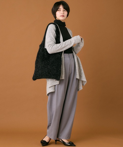 INED CLARO（イネドクラロ）の「フェアリーブークレカーディガン（カーディガン/ボレロ・レディース・ベージュ/グレー・フリー）」の6枚目の写真