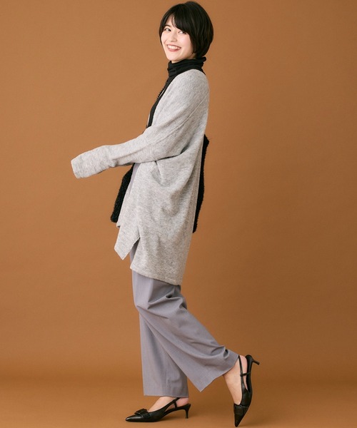 INED CLARO（イネドクラロ）の「フェアリーブークレカーディガン（カーディガン/ボレロ・レディース・ベージュ/グレー・フリー）」の8枚目の写真