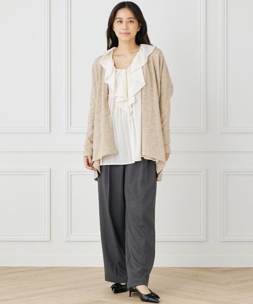 INED CLARO（イネドクラロ）の「フェアリーブークレカーディガン（カーディガン/ボレロ・レディース・ベージュ/グレー・フリー）」の12枚目の写真