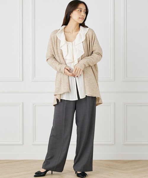 INED CLARO（イネドクラロ）の「フェアリーブークレカーディガン（カーディガン/ボレロ・レディース・ベージュ/グレー・フリー）」の13枚目の写真