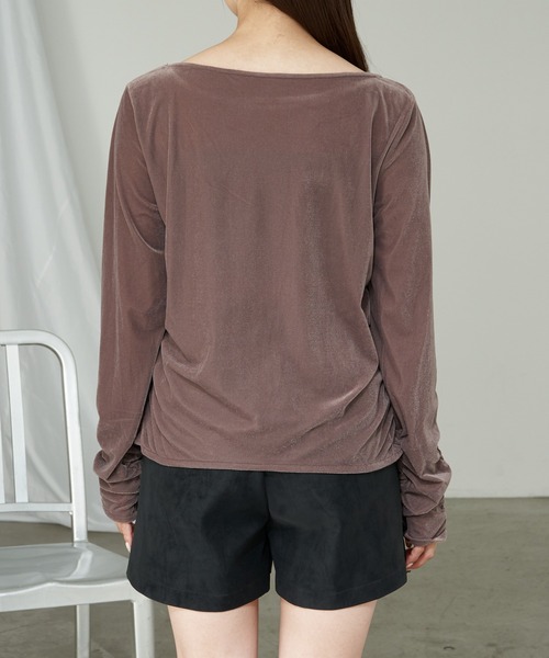 RAY CASSIN(レイカズン)の「【万能アイテム】柄シアーインナー / ベロア / 花柄(Tシャツ/カットソー・レディース・チャコールグレー/アイボリー/ブラック系その他2/ベージュ系その他2・FREE)」の18枚目の写真