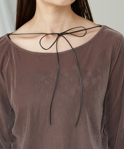 RAY CASSIN(レイカズン)の「【万能アイテム】柄シアーインナー / ベロア / 花柄(Tシャツ/カットソー・レディース・チャコールグレー/アイボリー/ブラック系その他2/ベージュ系その他2・FREE)」の19枚目の写真