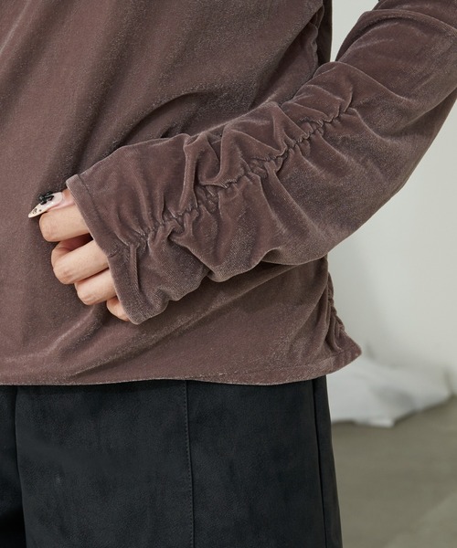 RAY CASSIN(レイカズン)の「【万能アイテム】柄シアーインナー / ベロア / 花柄(Tシャツ/カットソー・レディース・チャコールグレー/アイボリー/ブラック系その他2/ベージュ系その他2・FREE)」の20枚目の写真