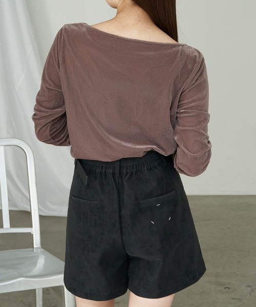 RAY CASSIN(レイカズン)の「【万能アイテム】柄シアーインナー / ベロア / 花柄(Tシャツ/カットソー・レディース・チャコールグレー/アイボリー/ブラック系その他2/ベージュ系その他2・FREE)」の12枚目の写真