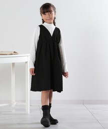 SHOO・LA・RUE（シューラルー）の「【洗える/110-140cm】着るだけでコーデが決まる ジャカード ドッキングワンピース（ワンピース・キッズ）」