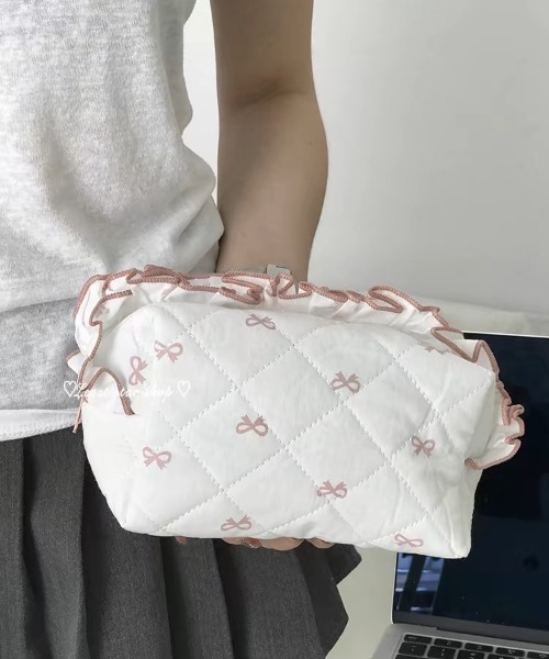 可愛い女の子パネル生地　ハンドメイド　フラットポーチ 激レアねこと女の子パネル生地 ハンドメイド 片面パネルフラットポーチ