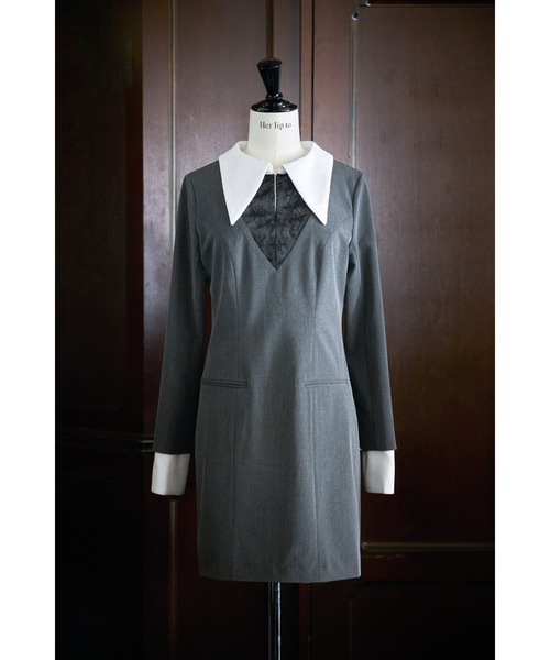 新品 herlipto Pointed Collar Mini Dress Her lip to（ハーリップトゥー）の「Pointed Collar Mini Dress