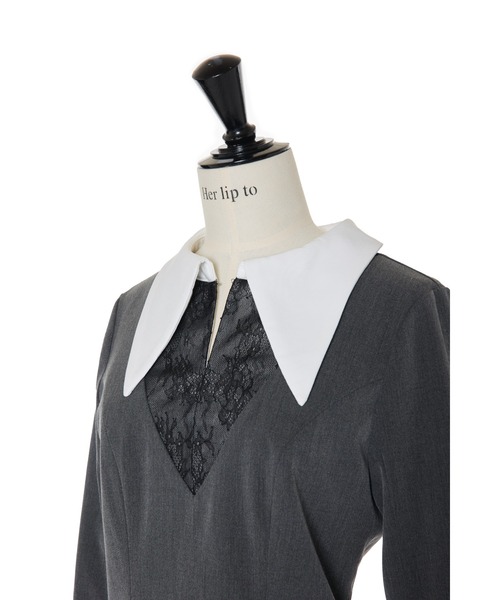 Her lip to（ハーリップトゥー）の「Pointed Collar Mini Dress