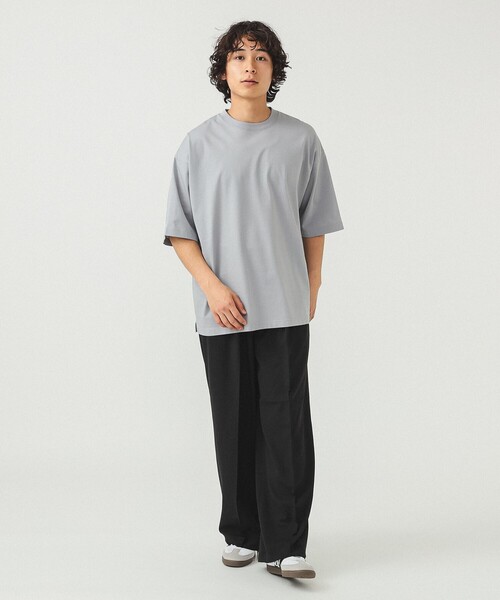 BEAMS(ビームス)の「BEAMS / ルーズ シルケットTシャツ(Tシャツ/カットソー・メンズ・ブラック/ホワイト系その他6/ライトグレー・XL/L/M/S)」の4枚目の写真