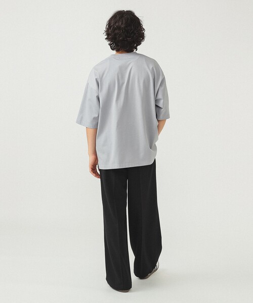 BEAMS(ビームス)の「BEAMS / ルーズ シルケットTシャツ(Tシャツ/カットソー・メンズ・ブラック/ホワイト系その他6/ライトグレー・XL/L/M/S)」の6枚目の写真