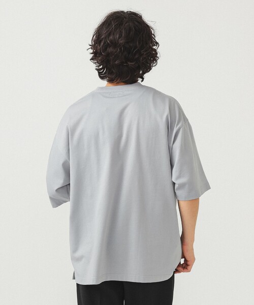 BEAMS(ビームス)の「BEAMS / ルーズ シルケットTシャツ(Tシャツ/カットソー・メンズ・ブラック/ホワイト系その他6/ライトグレー・XL/L/M/S)」の8枚目の写真