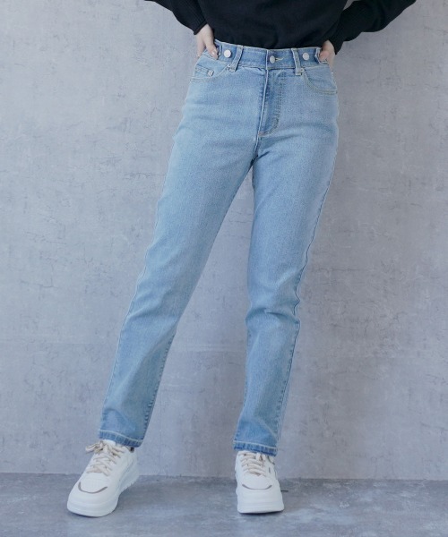 SELECT LEVERY(セレクトリベリー)の「リサイクルデニムわがままフィットスキニーパンツ(デニムパンツ・レディース・ライトブルー/ブルー/ネイビー/ブラック・SMALL/MEDIUM/LARGE/X-LARGE)」の4枚目の写真