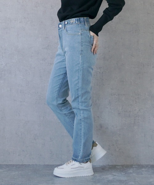 SELECT LEVERY(セレクトリベリー)の「リサイクルデニムわがままフィットスキニーパンツ(デニムパンツ・レディース・ライトブルー/ブルー/ネイビー/ブラック・SMALL/MEDIUM/LARGE/X-LARGE)」の5枚目の写真