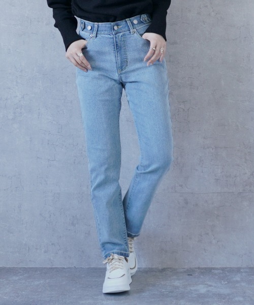 SELECT LEVERY(セレクトリベリー)の「リサイクルデニムわがままフィットスキニーパンツ(デニムパンツ・レディース・ライトブルー/ブルー/ネイビー/ブラック・SMALL/MEDIUM/LARGE/X-LARGE)」の7枚目の写真