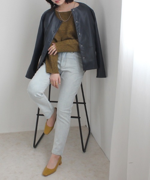 SELECT LEVERY(セレクトリベリー)の「リサイクルデニムわがままフィットスキニーパンツ(デニムパンツ・レディース・ライトブルー/ブルー/ネイビー/ブラック・SMALL/MEDIUM/LARGE/X-LARGE)」の13枚目の写真