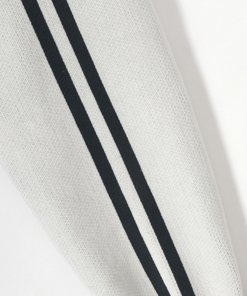 Salong hameu（サロン ハミュー）の「サッカーユニフォームデザイン ゲームシャツ風ウォッシャブルニット ジップブルゾン メンズ レディース ユニセックス/トラックジャケット（ニット/セーター・メンズ・オフホワイト/ブラック/ネイビー・M/L/LL）」の7枚目の写真