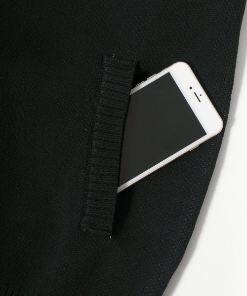 Salong hameu（サロン ハミュー）の「サッカーユニフォームデザイン ゲームシャツ風ウォッシャブルニット ジップブルゾン メンズ レディース ユニセックス/トラックジャケット（ニット/セーター・メンズ・オフホワイト/ブラック/ネイビー・M/L/LL）」の22枚目の写真