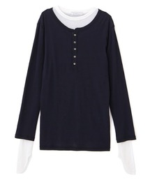 【ZOZO限定カラー】ヘンリーネックレイヤードセットロンTee