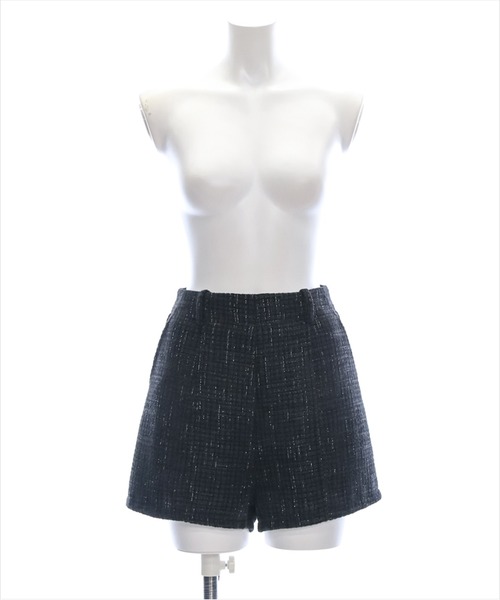 【美品】チュニックとショートパンツセット clear｜サマーツイードフロントボタンチュニック&ショートパンツ
