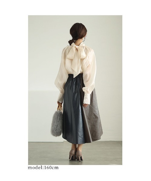 Sawa a la mode（サワアラモード）の「2wayオーガンジーボウタイブラウス（シャツ/ブラウス・レディース・ベージュ/ブラック・FREE）」の17枚目の写真