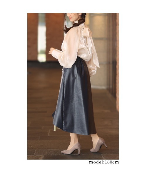 Sawa a la mode（サワアラモード）の「2wayオーガンジーボウタイブラウス（シャツ/ブラウス・レディース・ベージュ/ブラック・FREE）」の19枚目の写真