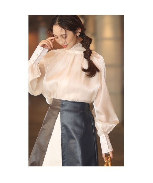 Sawa a la mode（サワアラモード）の「2wayオーガンジーボウタイブラウス（シャツ/ブラウス・レディース・ベージュ/ブラック・FREE）」の20枚目の写真