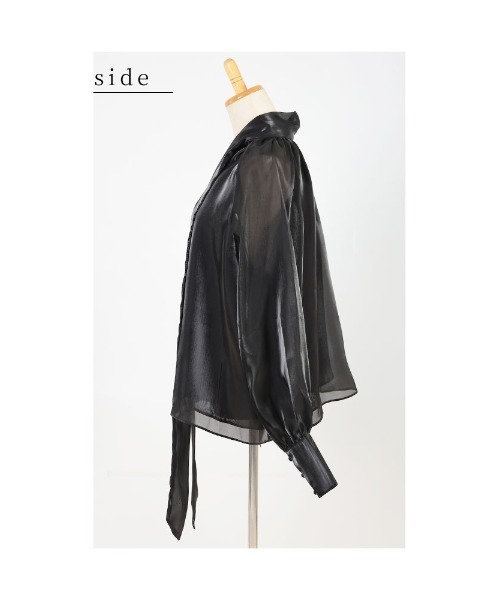 Sawa a la mode（サワアラモード）の「2wayオーガンジーボウタイブラウス（シャツ/ブラウス・レディース・ベージュ/ブラック・FREE）」の22枚目の写真