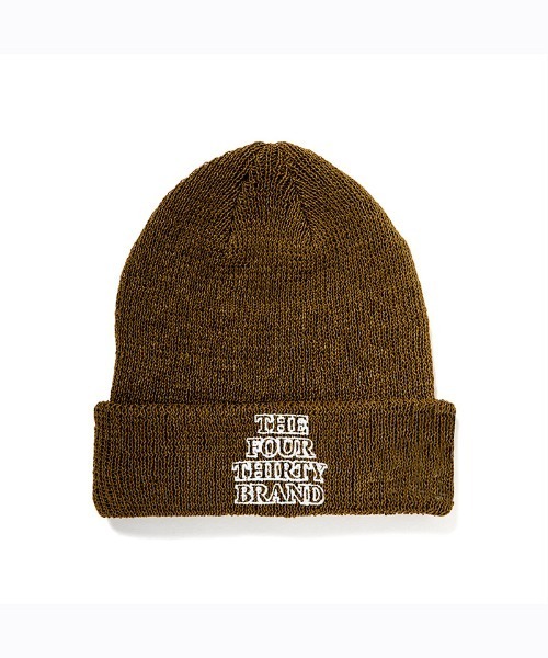 430（フォーサーティ）の「mko12479-PAPER RIB BEANIE ビーニー ニット帽（ニットキャップ/ビーニー・メンズ・ブラック/グレイッシュベージュ/カーキ/ネイビー・FREE）」の4枚目の写真