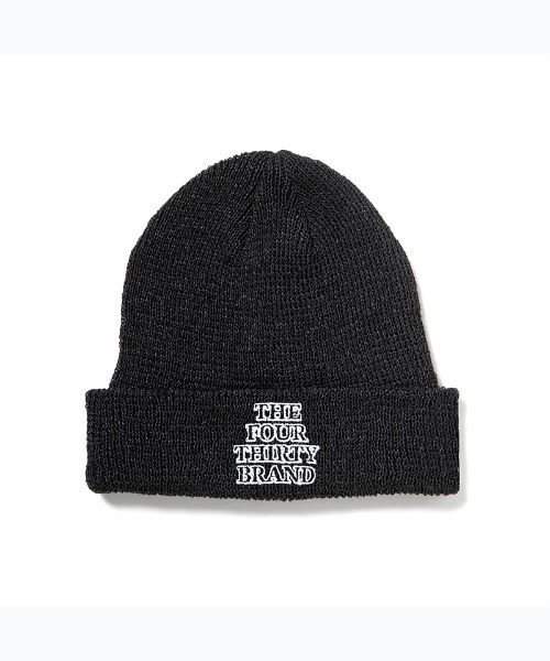 430（フォーサーティ）の「mko12479-PAPER RIB BEANIE ビーニー ニット帽（ニットキャップ/ビーニー・メンズ・ブラック/グレイッシュベージュ/カーキ/ネイビー・FREE）」の2枚目の写真