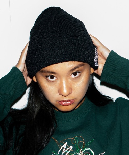 430（フォーサーティ）の「mko12479-PAPER RIB BEANIE ビーニー ニット帽（ニットキャップ/ビーニー・メンズ・ブラック/グレイッシュベージュ/カーキ/ネイビー・FREE）」の5枚目の写真