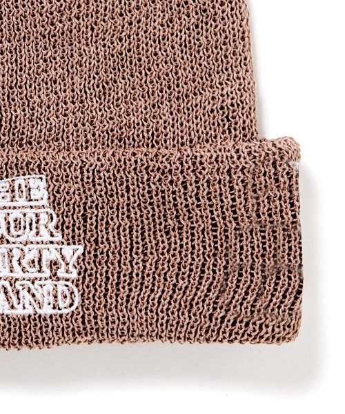 430（フォーサーティ）の「mko12479-PAPER RIB BEANIE ビーニー ニット帽（ニットキャップ/ビーニー・メンズ・ブラック/グレイッシュベージュ/カーキ/ネイビー・FREE）」の8枚目の写真