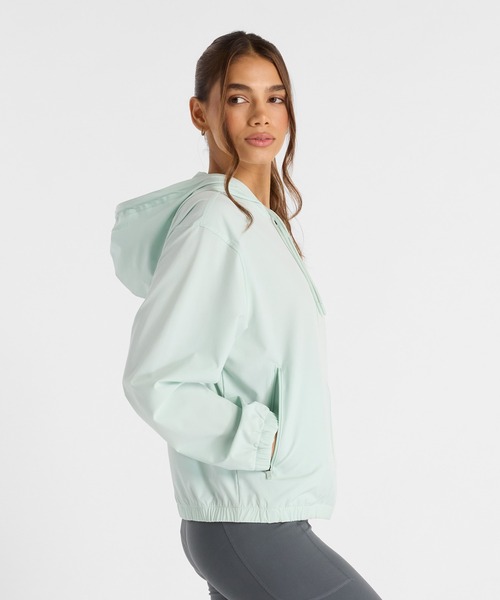 NEW BALANCE（ニューバランス）の「ストレッチウーブンジャケット（パーカー・レディース・ブラック/ミント/サンドグレー・SMALL/MEDIUM/LARGE）」の15枚目の写真