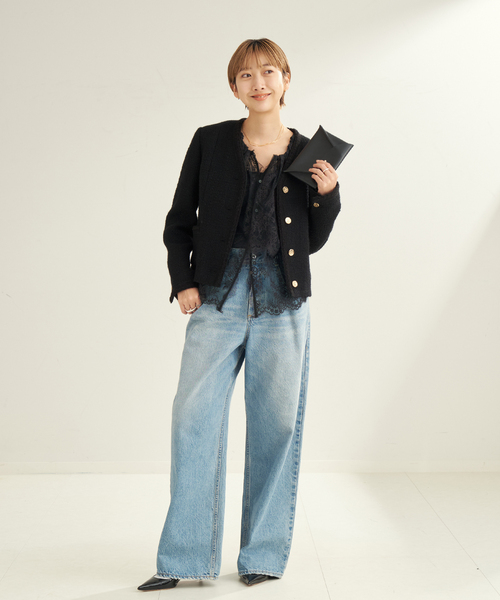 plage(プラージュ)の「Lace Gilet ブラウス(シャツ/ブラウス・レディース・ホワイト/ブラック・FREE)」の3枚目の写真