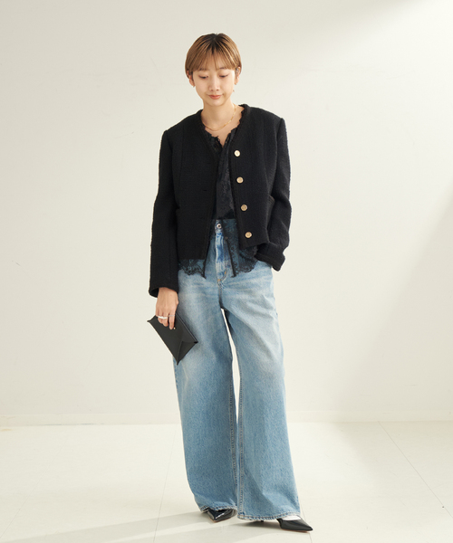 plage(プラージュ)の「Lace Gilet ブラウス(シャツ/ブラウス・レディース・ホワイト/ブラック・FREE)」の5枚目の写真