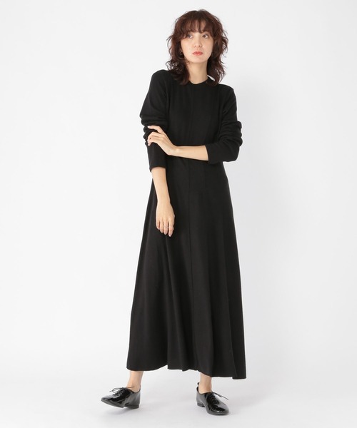 studio CLIP(スタディオクリップ)の「切り替えフレアワンピース(ワンピース・レディース・ブラック/カーキ・FREE)」の3枚目の写真