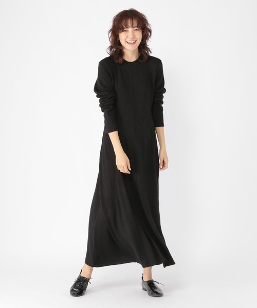 studio CLIP(スタディオクリップ)の「切り替えフレアワンピース(ワンピース・レディース・ブラック/カーキ・FREE)」の4枚目の写真