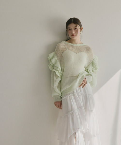 Olu.（オルドット）の「スカラップカップ付きインナー（キャミソール・レディース・ホワイト/ブラック・FREE）」の6枚目の写真