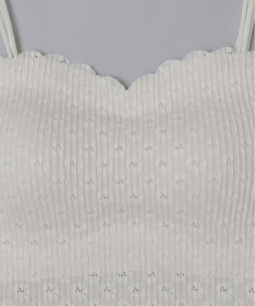 Olu.（オルドット）の「スカラップカップ付きインナー（キャミソール・レディース・ホワイト/ブラック・FREE）」の15枚目の写真