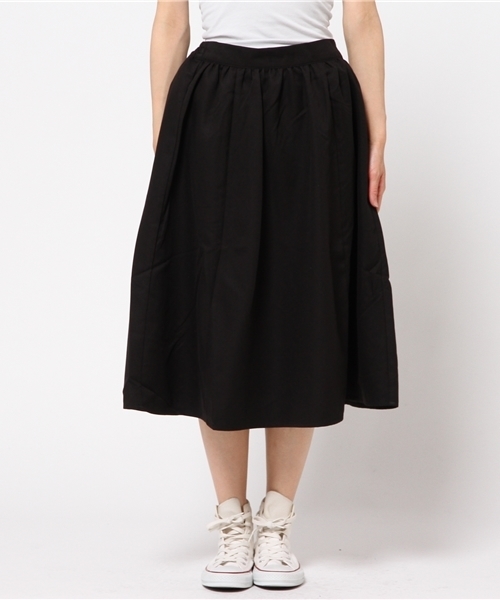 earth music&ecology(アースミュージックアンドエコロジー)の「ミモレフレアースカート(スカート・レディース・レッド/ウッド/キャメル/モスグリーン/ブラック/カーキ/ネイビー・FREE)」の10枚目の写真