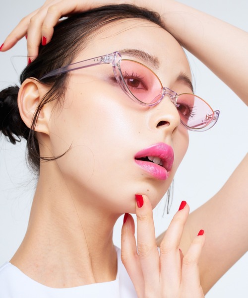 Narcissus（ナルシス）の「【Narcissus】アンダーリムサングラス（サングラス・レディース・イエロー/ピンク・FREE）」の2枚目の写真