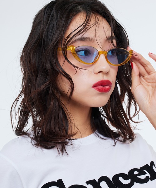 Narcissus（ナルシス）の「【Narcissus】アンダーリムサングラス（サングラス・レディース・イエロー/ピンク・FREE）」の3枚目の写真