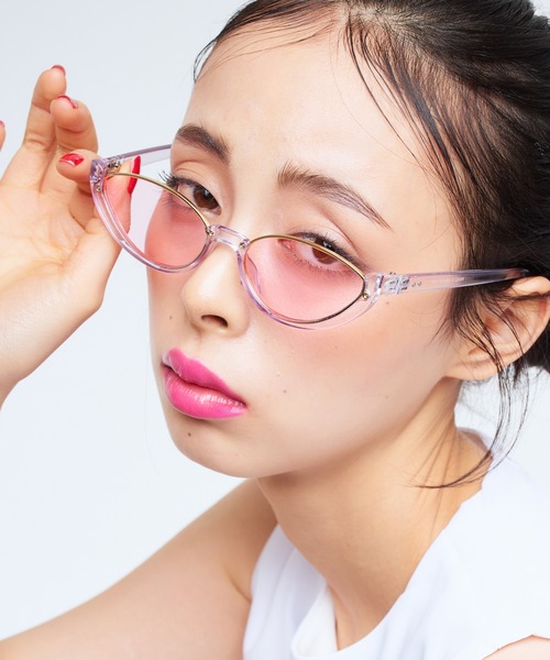 Narcissus（ナルシス）の「【Narcissus】アンダーリムサングラス（サングラス・レディース・イエロー/ピンク・FREE）」の8枚目の写真