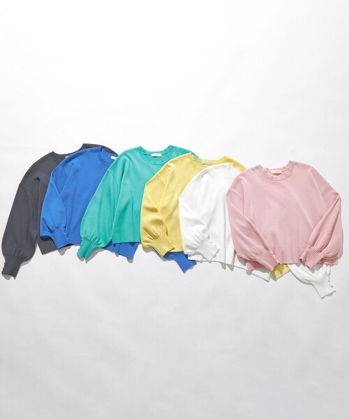 ANY SIS（エニィスィス）の「【花粉対策】ドルマン ニット（ニット/セーター・レディース・グレー系/ライトグリーン系/ホワイト系/ブルー系/ピンク系/ライトイエロー系・2）」の16枚目の写真