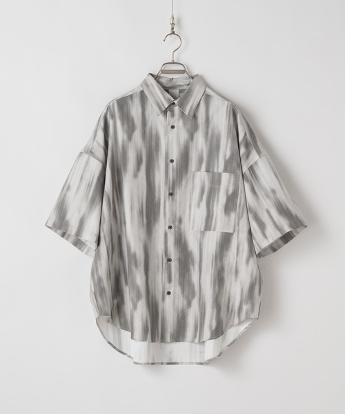 セール】Tie dye stripe over shirts/タイダイストライプ