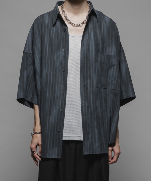 Casper John タイダイストライプオーバーシャツ セール】Tie dye stripe over shirts/タイダイストライプ
