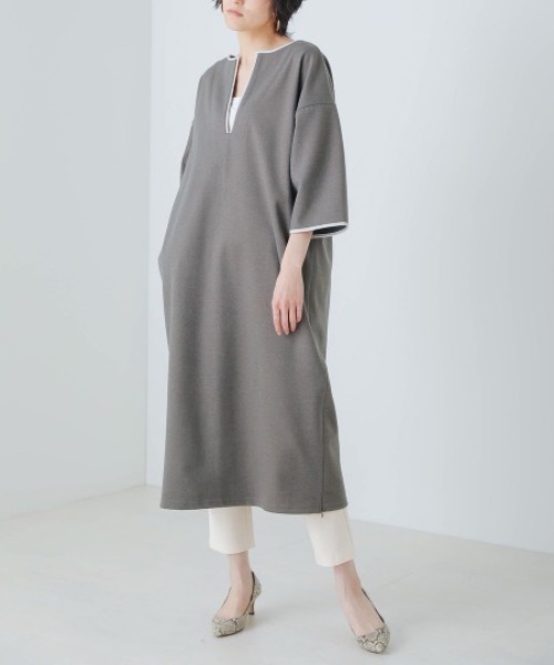 キーネックカフタンワンピース（ワンピース）｜Bou Jeloud（ブージュルード）