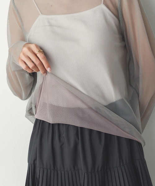 hunch（ハンチ）の「【WEB限定/別注】リバーシブルパワーネット クルーネックシアートップス（Tシャツ/カットソー・レディース・ベージュ系その他/ダークグリーン系/ブラック系その他・FREE）」の21枚目の写真