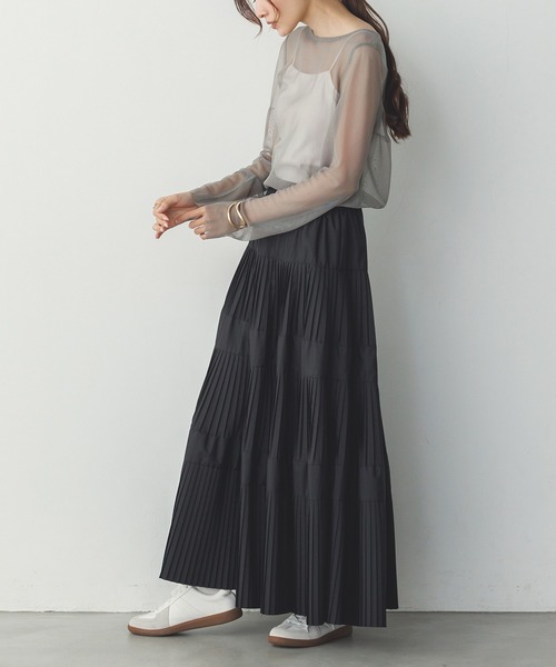 hunch(ハンチ)の「【WEB限定/別注】リバーシブルパワーネット クルーネックシアートップス(Tシャツ/カットソー・レディース・ベージュ系その他/ダークグリーン系/ブラック系その他・FREE)」の19枚目の写真