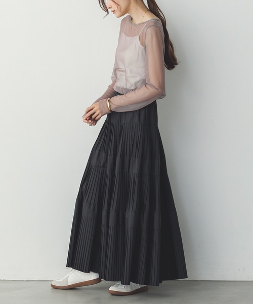 hunch(ハンチ)の「【WEB限定/別注】リバーシブルパワーネット クルーネックシアートップス(Tシャツ/カットソー・レディース・ベージュ系その他/ダークグリーン系/ブラック系その他・FREE)」の21枚目の写真