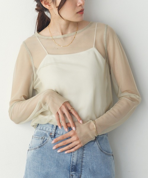 Desigual シアートップス メロー チュール パワーネット itimi 海外ブランド Desigual シアートップス メロー チュール パワー